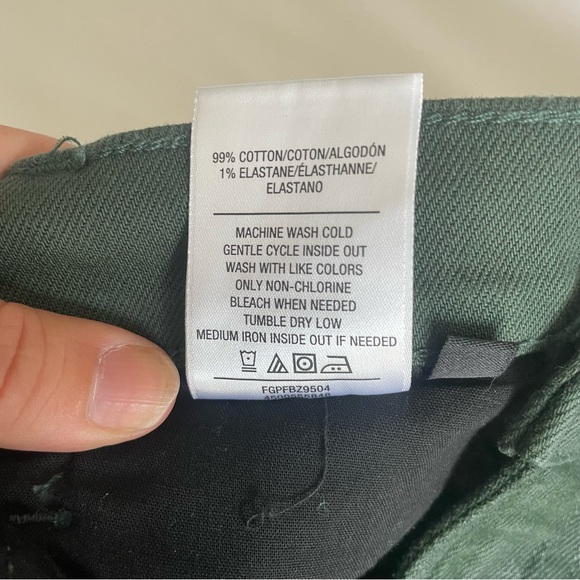 Favorite Daughter "The Mischa" Belize Green Shiny Coated Sheen Wide Leg Pant - Picture 14 of 17